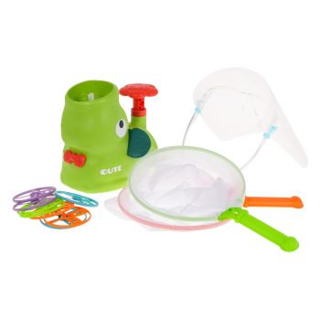 Gra zręcznościowa Słonik dla dzieci 3+ Wyrzutnia Dysków + 2 Siatki + 8 Dysków + Przyłbica ochronna